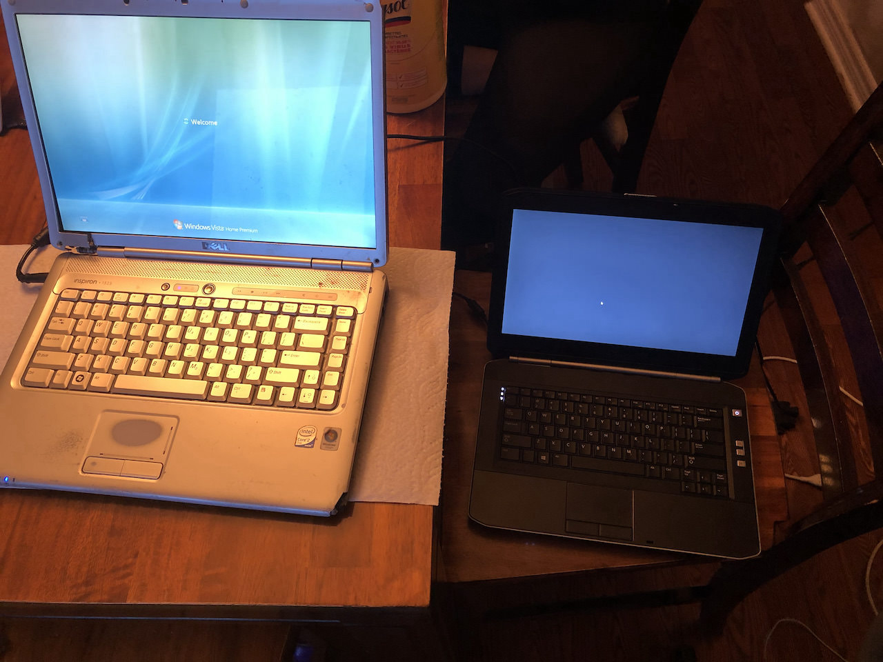 Two personal laptops being repaired in Simcoe