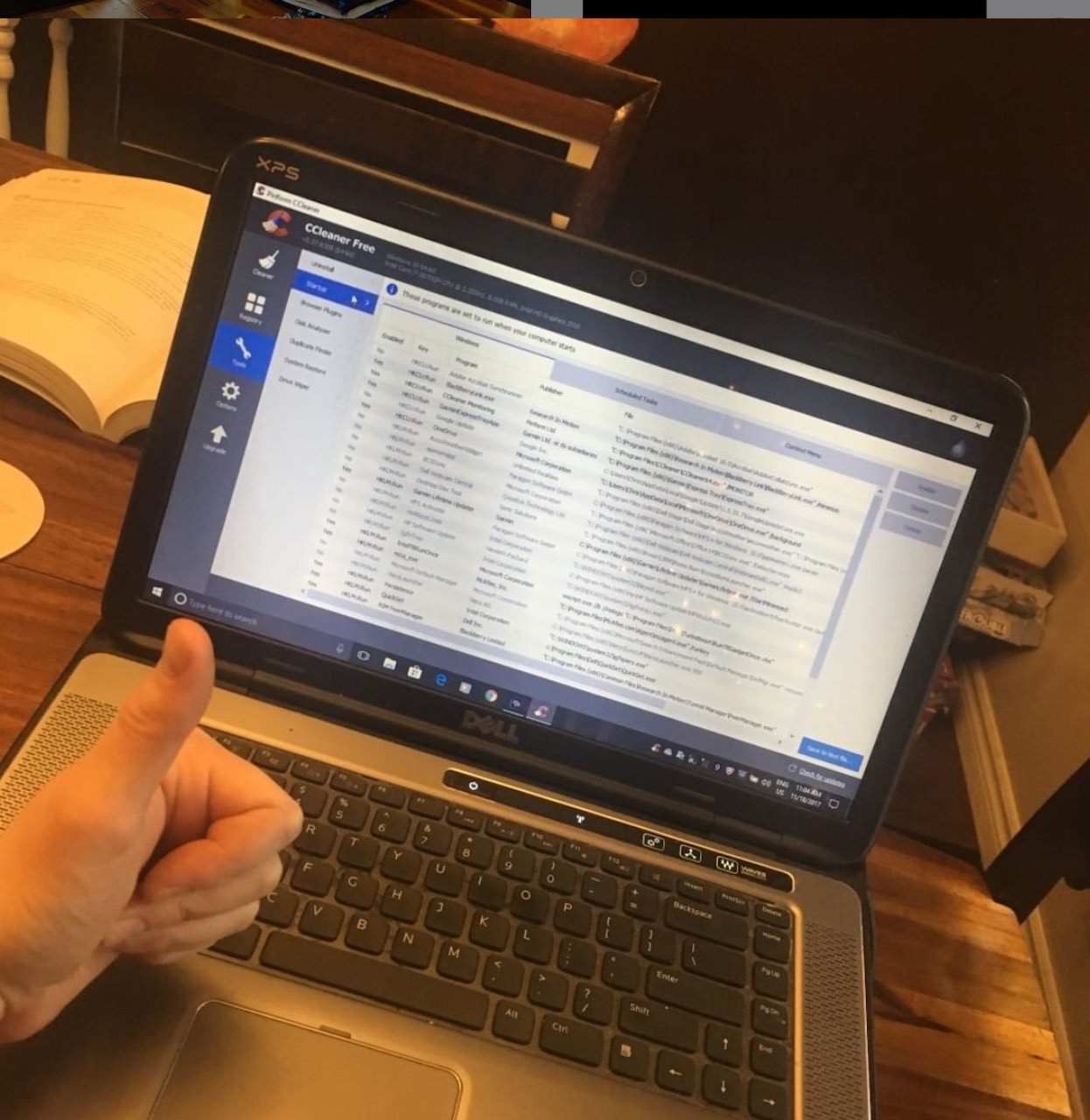 A repaired laptop running smoothly